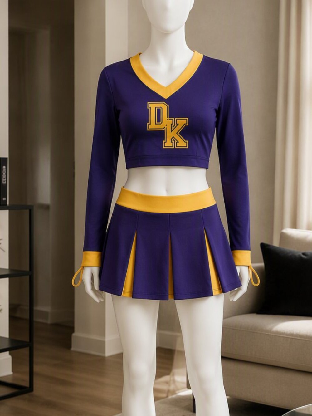 NWT Dolls Kill Jennifer’s Body Purple & Yellow Cheerleader Costume Womens Size M